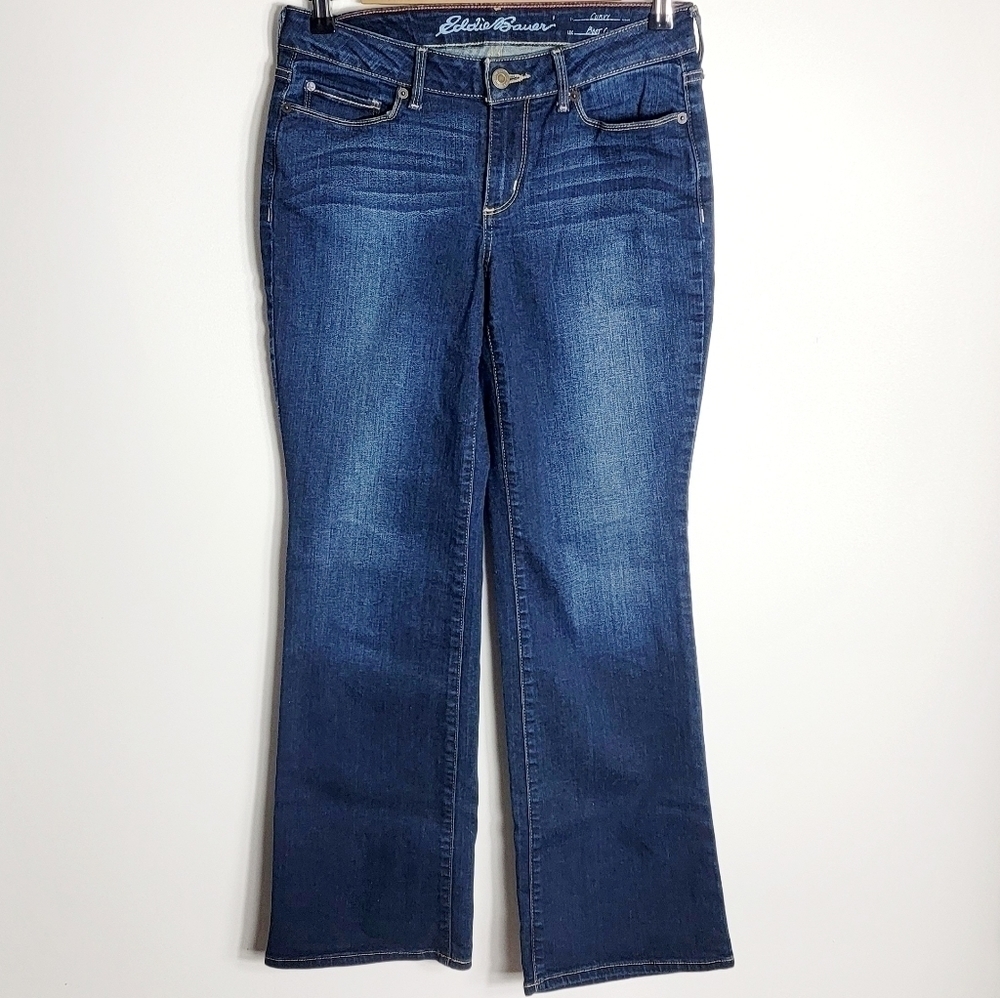 Eddie Bauer Especially Died Curvy Boot Cut Women's Jeans Size P4